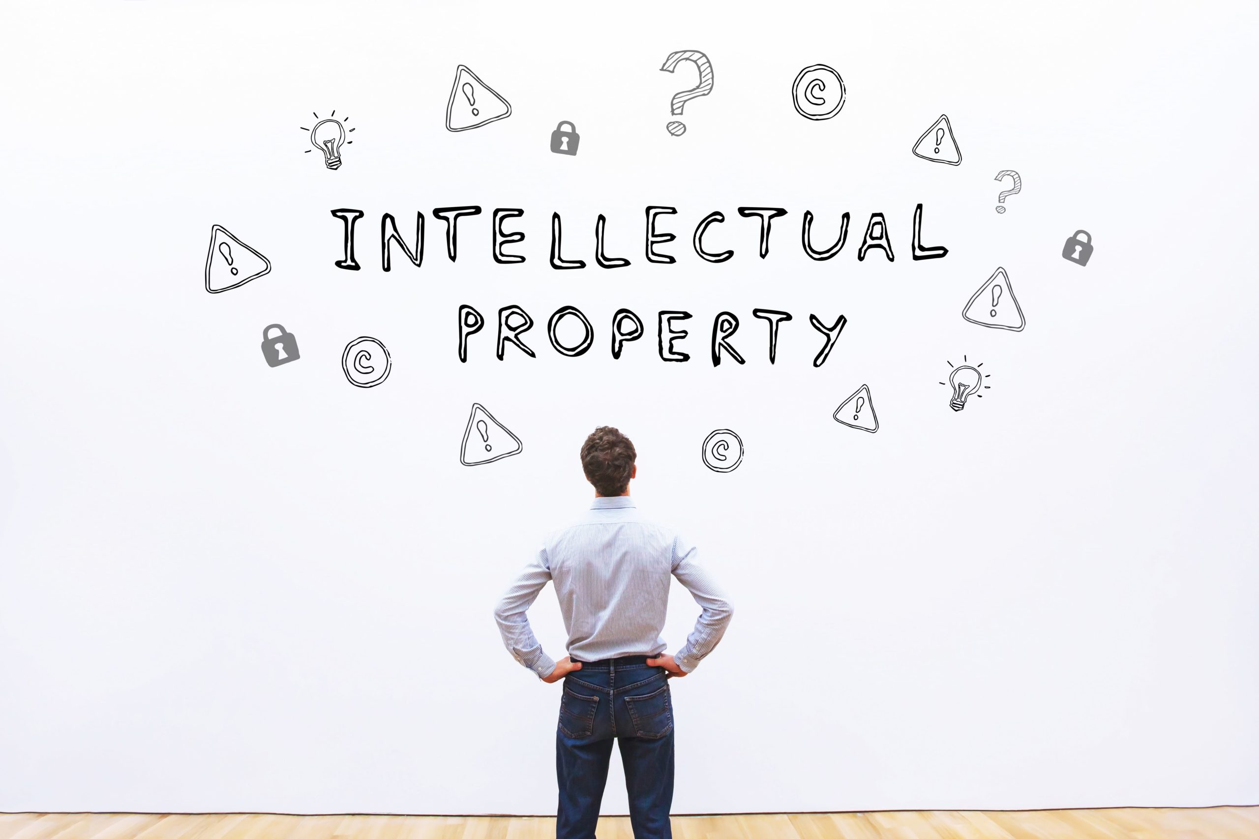 Man Standing And Pondering Intellectual Property