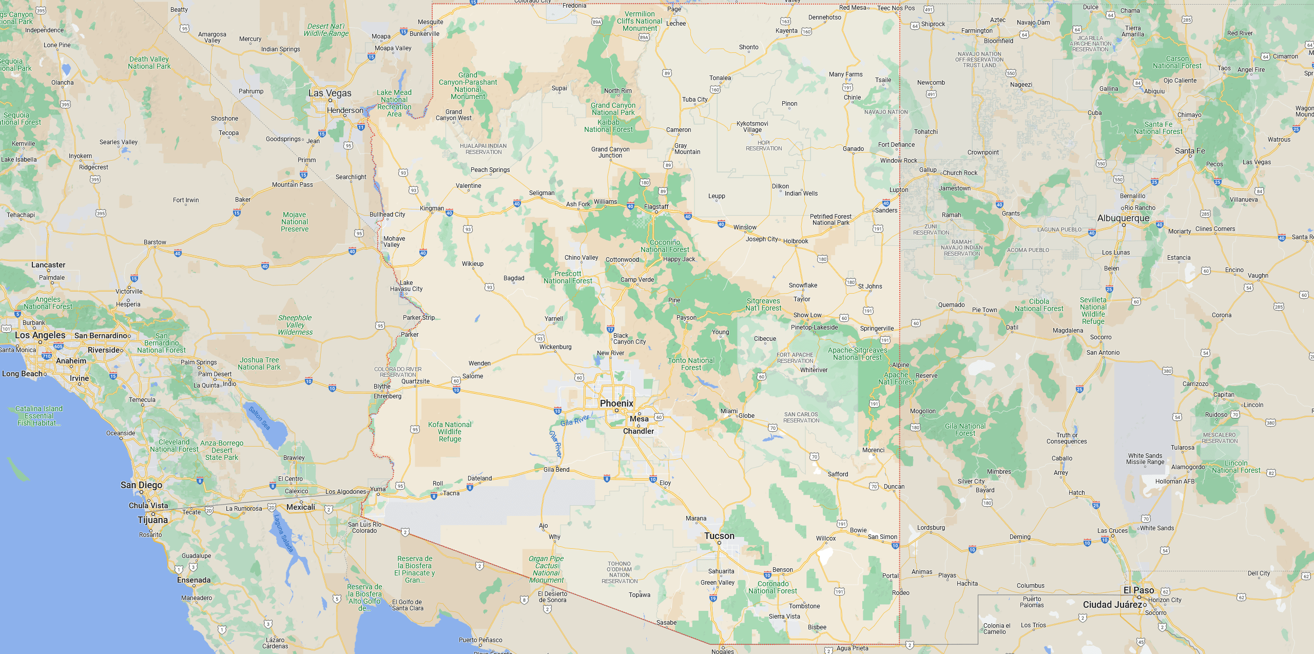 Prose Legal Map Of Socal Phoenix Arizona | Prose Legal